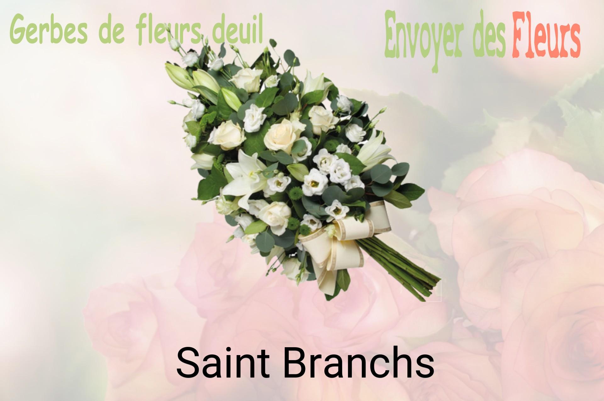 Gerbe de fleurs de deuil livrée à Saint-Branchs